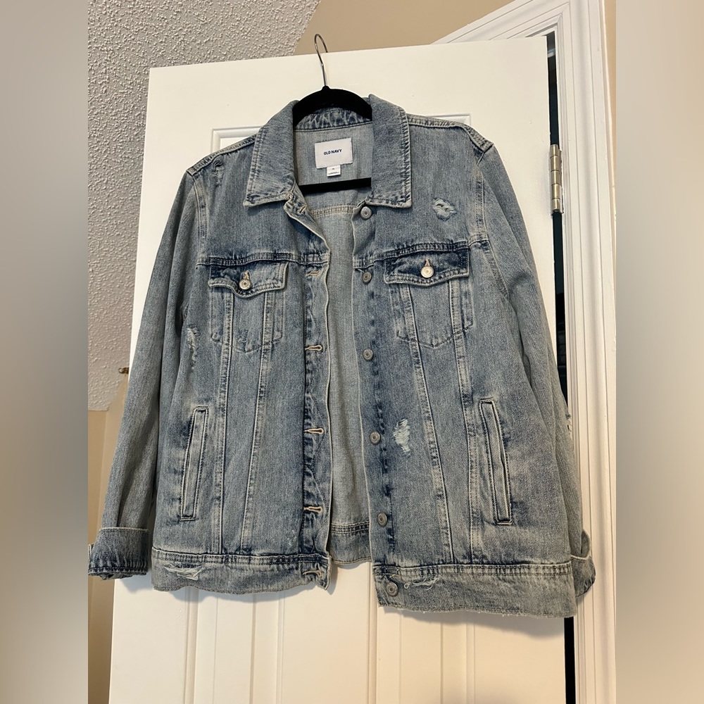 Acid Washed Old Navy Distressed Jean Jacket